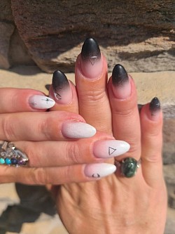 Hand done nail art @reddeernails.com