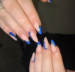 Blue nails